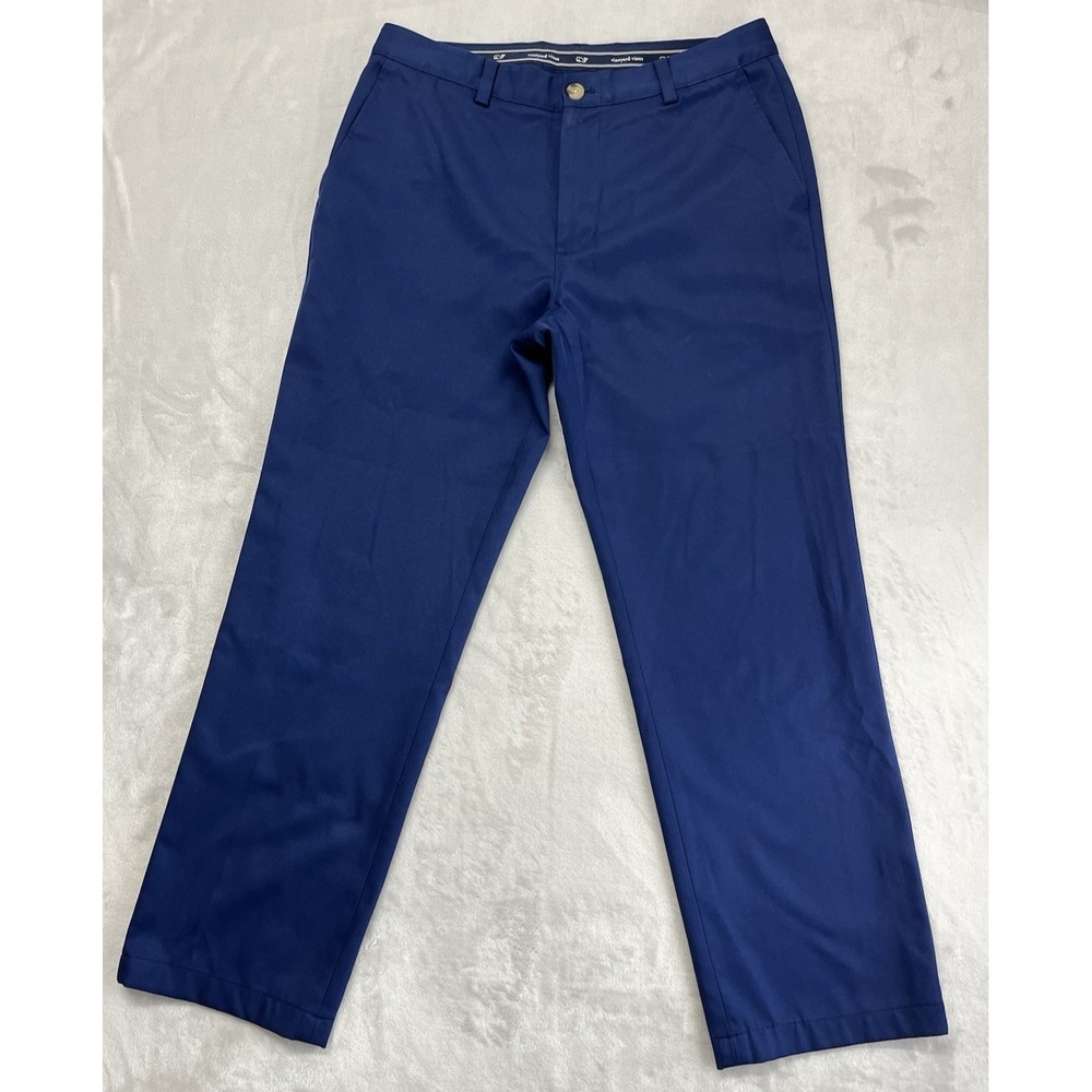 Vineyard Vines Golf Pants Men 32x32 Navy Links Performance Stretch Straight EC